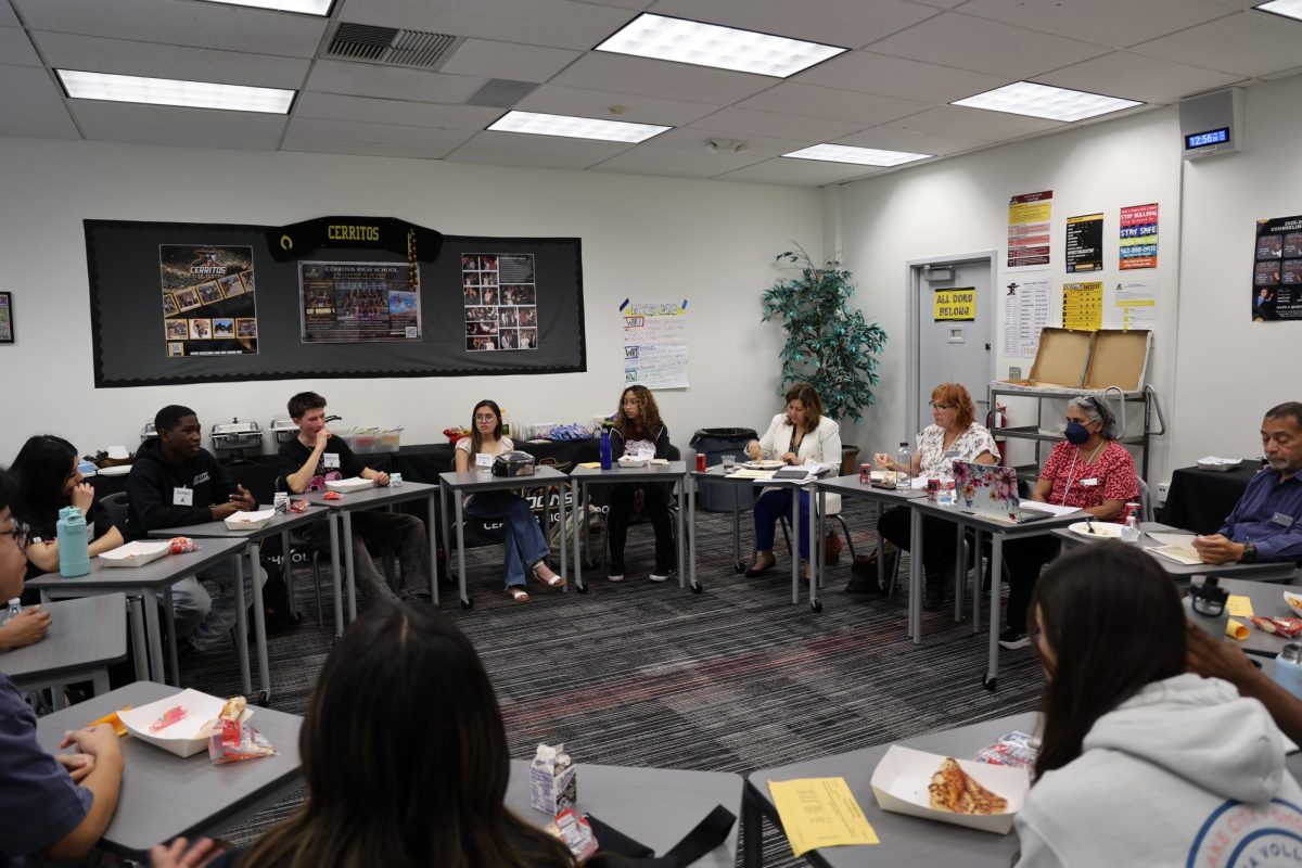 Student representatives answer questions from National Center for Urban School Transformation judges. Photo taken by Janold Blanshard, used with permission.