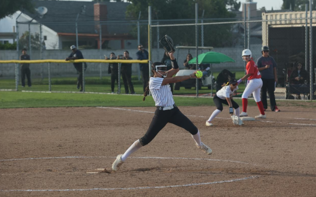 A student catches the ball with a fierce pose. Photo taken by Joe Chaides, used with permission.